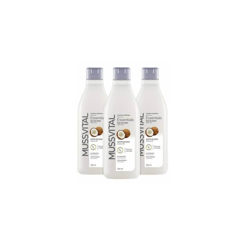 Set Mussvital Essentials Gel Coco 3 X 750ml
