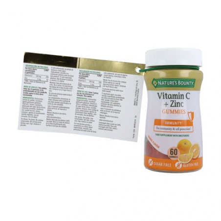 NATURE'S BOUNTY VITAMINA C + ZINC  60 GUMMIES