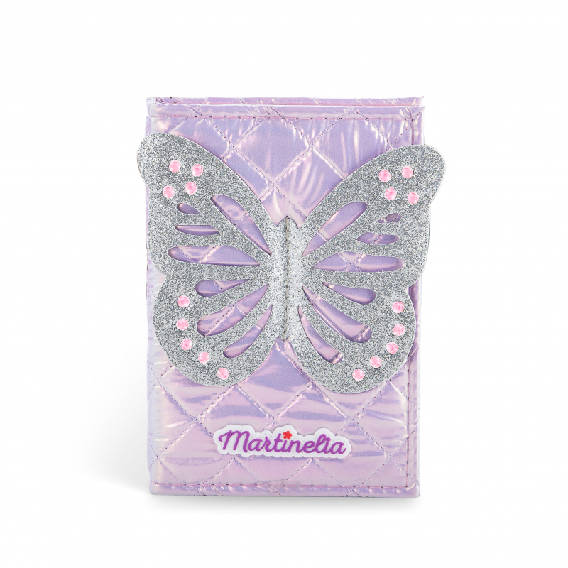 MARTINELIA Shimmer Wings – Juego De Maquillaje Infantil Con Paleta De Sombras Brillantes, Clutch Incluido, Para Niñas