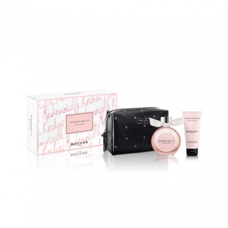 COFRE MADEMOISELLE ROCHAS EDP V90ML+BODY LOTION 100ML+NECESER