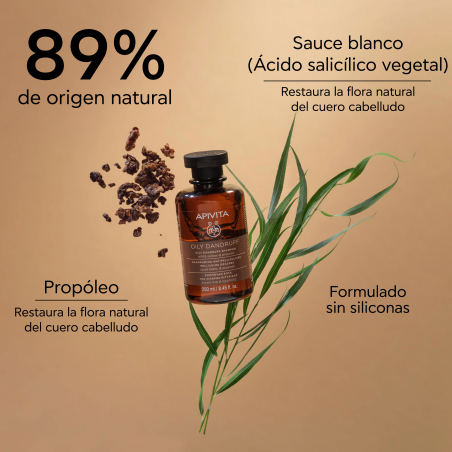 CHAMPÚ ANTICASPA GRASA SAUCE BLANCO + PROPÓLEO  250ML