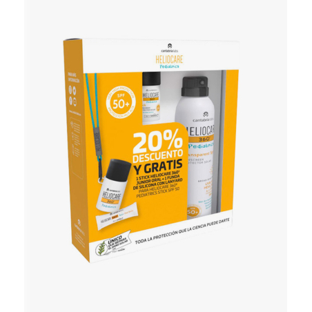 SET HELIOCARE 360º PEDIATRICS SPRAY TRANSPARENTE Y STICK SPF50+ + 20% DESCUENTO