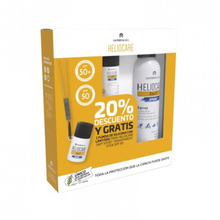 SET HELIOCARE 360º SPRAY SPORT SPF50  Y STICK SPORT SPF50+ + 20% DE DESCUENTO