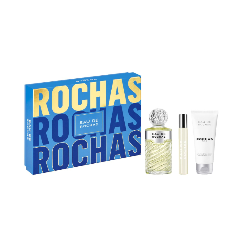 Set Eau De Rochas Eau De Toilette 100 Ml + 20 Ml + Body Lotion 100 Ml