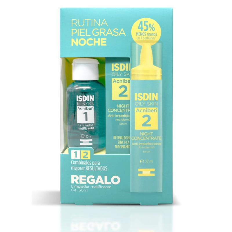 Set Acniben Night Concentrate Sérum 27 Ml + Regalo Limpiador Matificante Gel 50ml