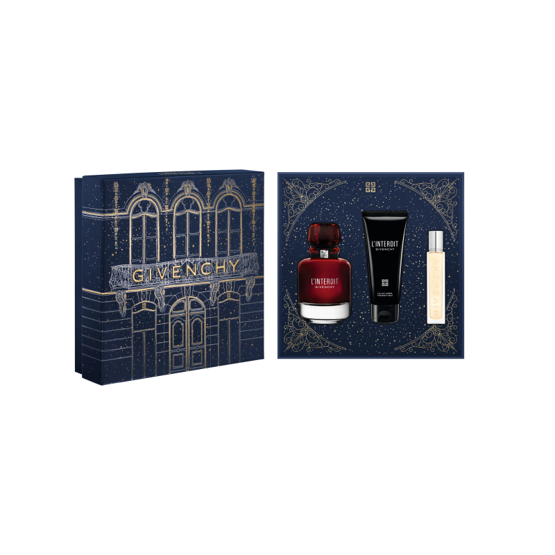 Set L'interdit Eau De Parfum Rouge 80 Ml + Loción Corporal 75 Ml + Spray De Viaje 12,5 Ml