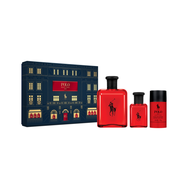 Set De Navidad Polo Red Eau De Toilette 125 Ml + 40 Ml + Desodorante 75 G