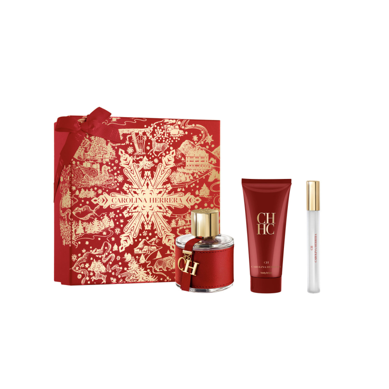 Set Carolina Herrera Eau De Toilette 100 Ml + Loción Corporal 100 Ml + Eau De Toilette 10 Ml