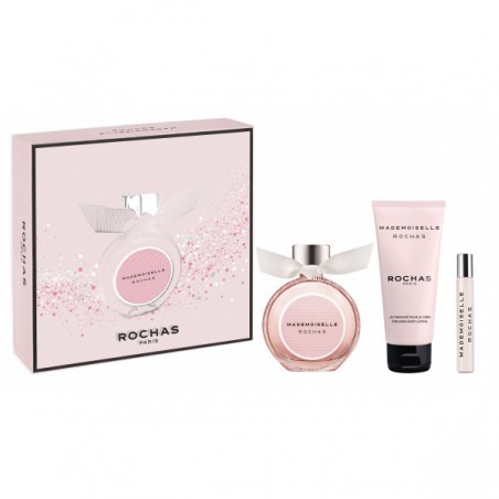 MADEMOISELLE ROCHAS ESTUCHE EAU DE PARFUM 90ML + BL 100ML + MINI