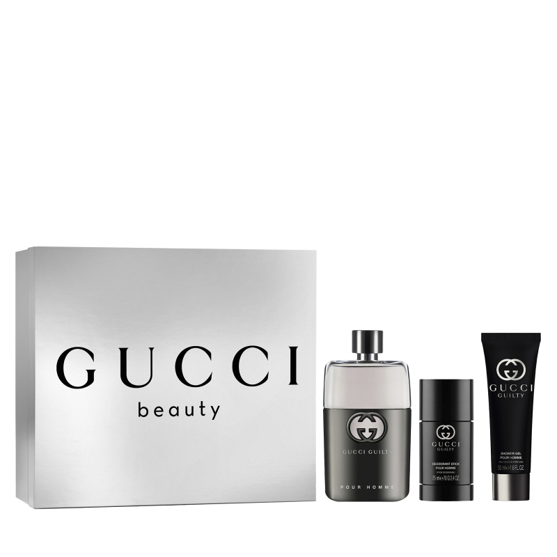 Set Guilty Pour Homme Eau De Toilette 90 Ml + Desodorante 75 Ml + Gel De Ducha 50 Ml