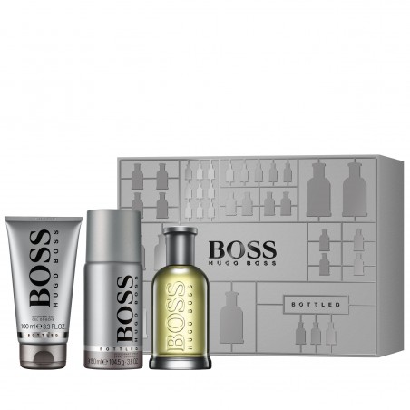 BOSS BOTTLED ESTUCHE EDT V.100ML + DEODORANT SPRAY 150ML + SHOWER GEL 100ML