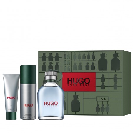 HUGO MAN ESTUCHE EDT V.125ML + DEODORANT SPRAY 150ML + SHOWER GEL 50ML