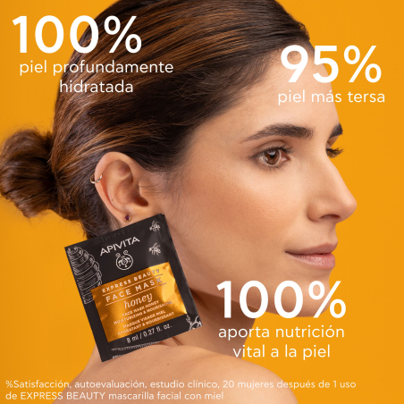 Express Beauty Mascarilla Facial Hidratante y Nutritiva con Miel 2x8 ml