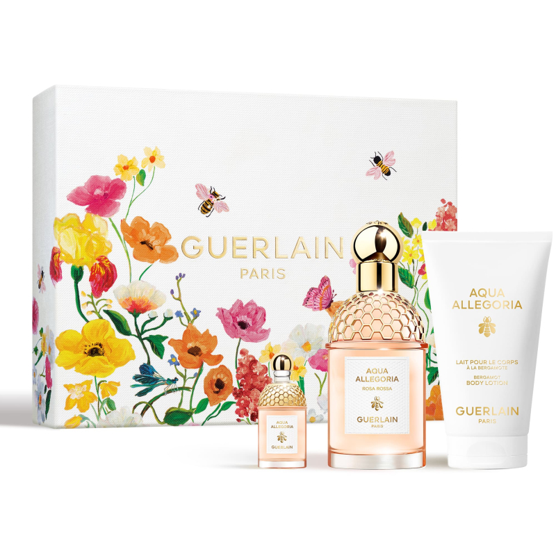 Set Aqua Allegoria Rosa Rossa Eau De Toilette 75 Ml + Mini 7,5 Ml + Body Lotion 75 Ml