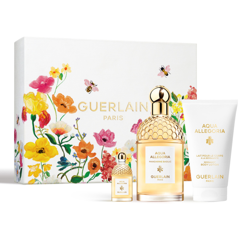 Set Aqua Allegoria Mandarine Basilic Eau De Toilette 125 Ml + Mini 7,5 Ml + Body Milk 75 Ml