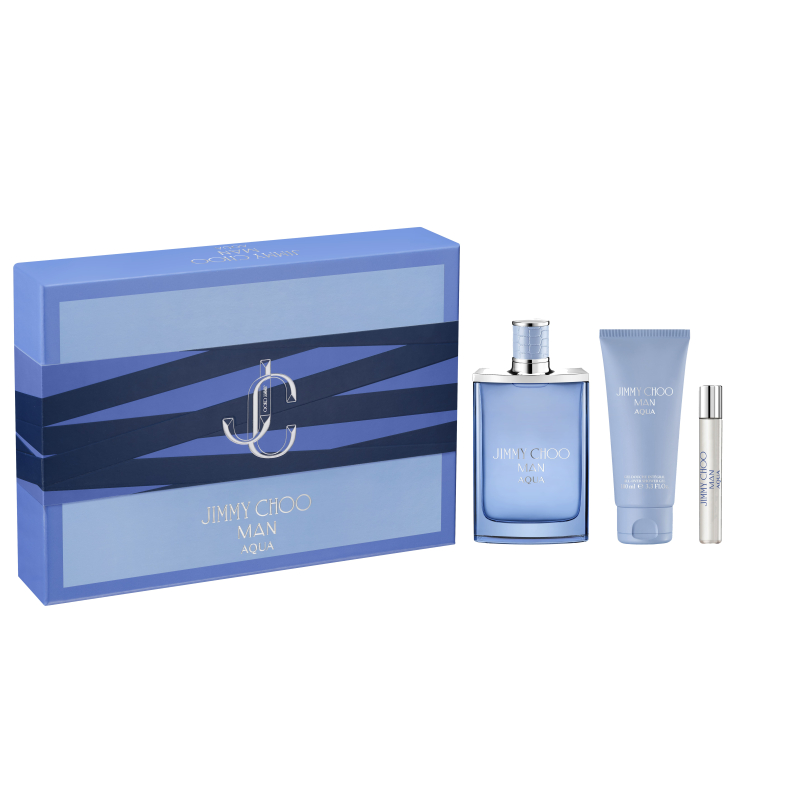 Set Jimmy Choo Man Aqua Eau De Toilette 100 Ml + Mini + Shower Gel 100 Ml