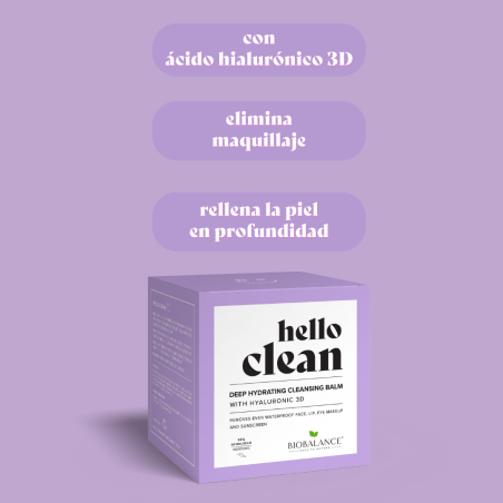 Hello Clean Deep Hydrating Cleansing Balm con Ácido Hialurónico 3D