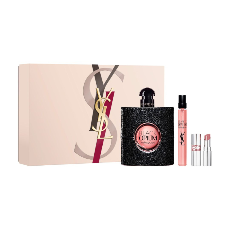Set Black Opium Eau De Parfum 90 Ml + Mini 10 Ml + Barra De Labios Loveshine Mini