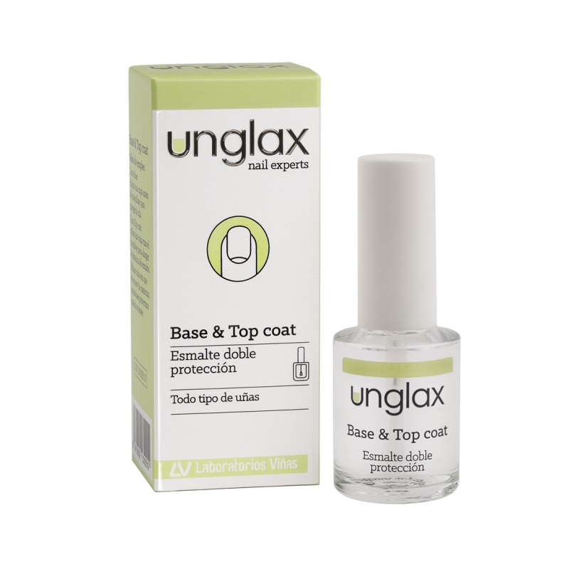 unglax base  top coat esmalte doble proteccion 10ml