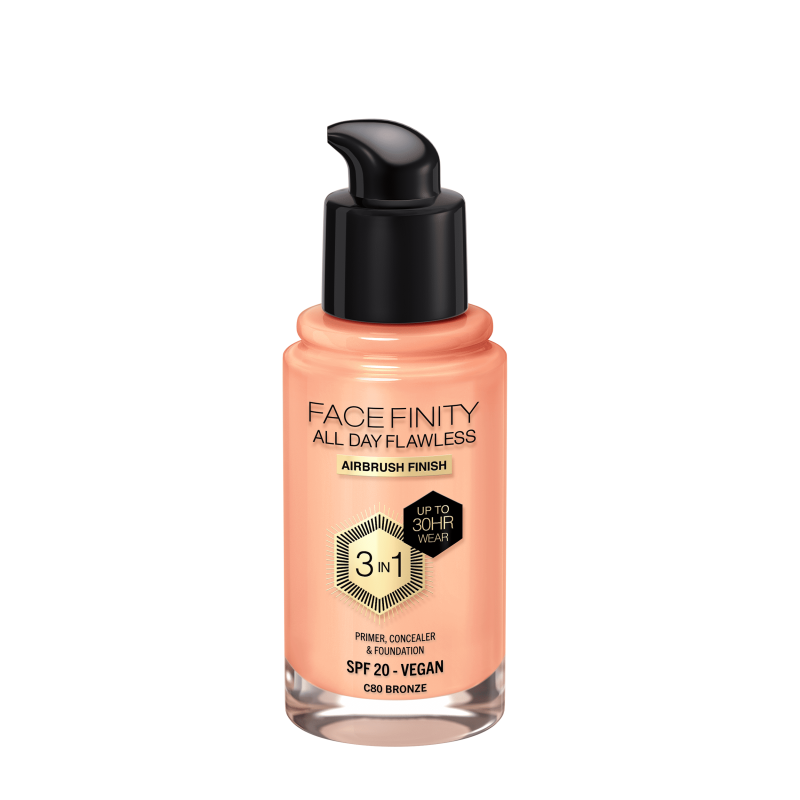 Facefinity All Day Flawless 3 In 1 Foundation C80 Bronze
