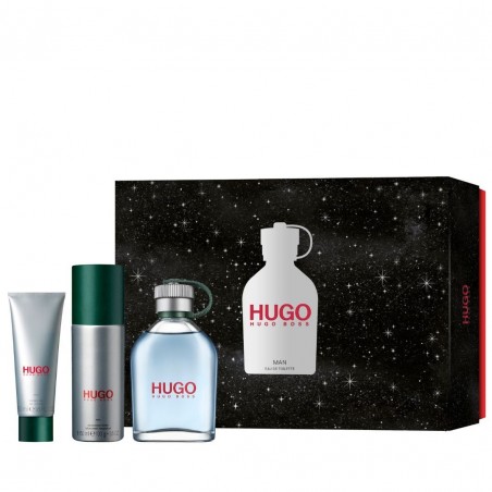 HUGO MAN COFRE EDT V.125ML + DEODORANT SPRAY 150 ML + SHOWER GEL 50ML