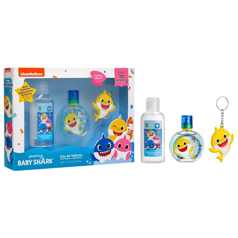 SET BABY SHARK EDT V.50ML + GEL DE MANOS 100ML + LLAVERO Perfumería Júlia