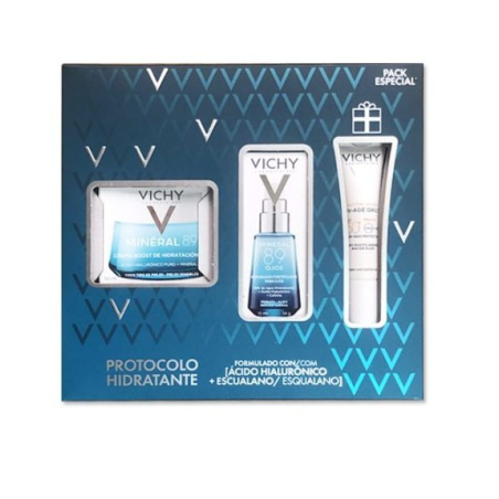 Set Mineral 89 Crema + Contorno de Ojos + Mini Talla Solar UV Age Daily