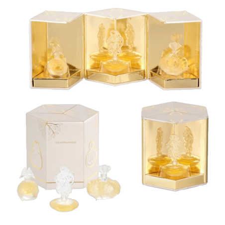 LALIQUE COFRE 3 MINIATURES EXTRAIT