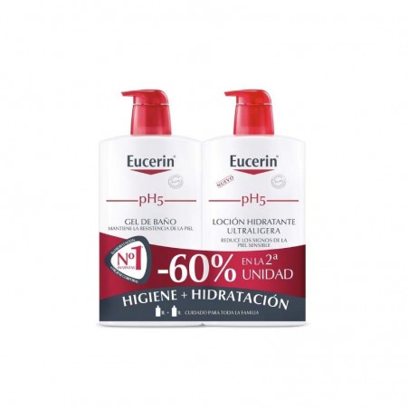 EUCERIN DUPLO PH5 GEL 1L + LOCIÓN ULTRALIGERA 1L