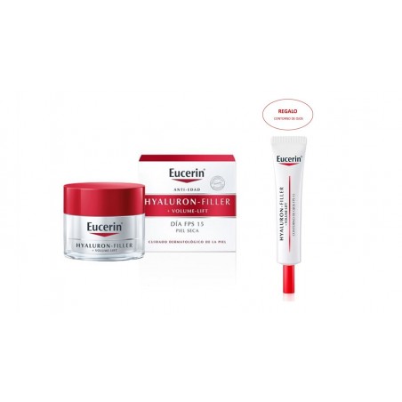 EUCERIN PACK HYALURON-FILLER +VOLUME PIEL SECA + REGALO CONTORNO DE OJOS 15ML