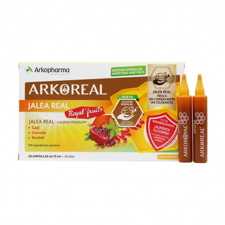 ARKOREAL JALEA REAL ROYAL FRUITS 20 AMPOLLAS