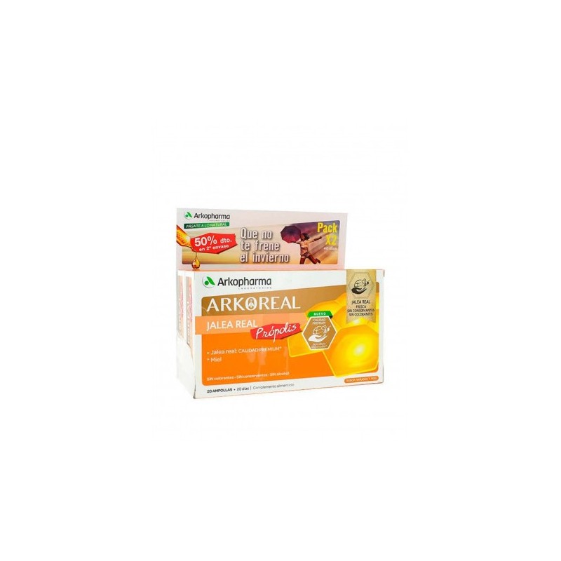 Arkoreal pack jalea real própolis 20 ampollas x2