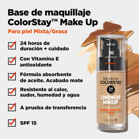 Colorstay Makeup Piel Mixta y Grasa Spf15