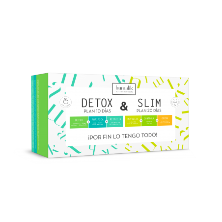 PACK DETOX + SLIM 10 + 20 SOBRES 10 + 120 COMPRIMIDOS