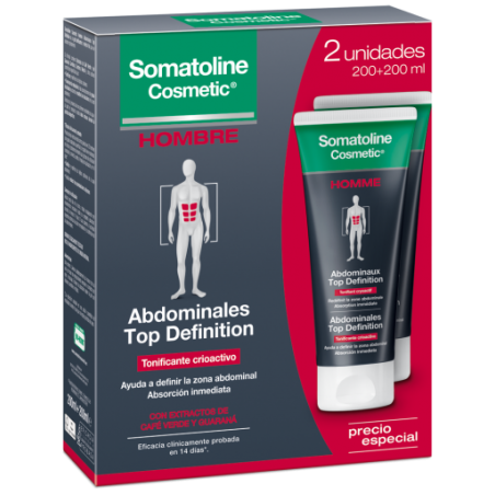 PACK SOMATOLINE MAN ABDOMINALES 2X200ML