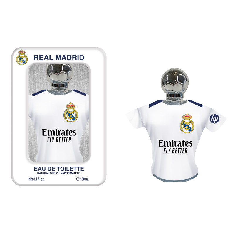 Real Madrid Lata Metálica Eau De Toilette 100 Ml Con Camiseta