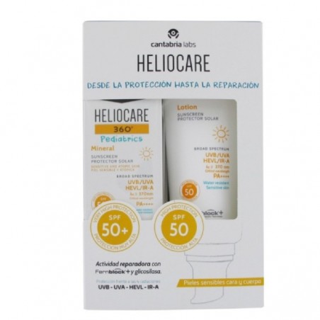 PACK HELIOCARE 360º PEDIATRICS PROTECCIÓN 50ML + LOCIÓN 200ML