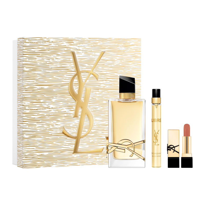 Set Libre Eau De Parfum 90 Ml + 10 Ml + Rouge Pur Couture Nude