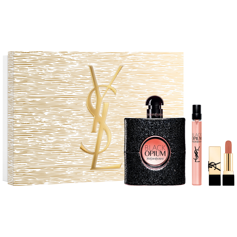 Set Black Opium Eau De Parfum 90 Ml + Mini 10 Ml + Rouge Pur Couture 1