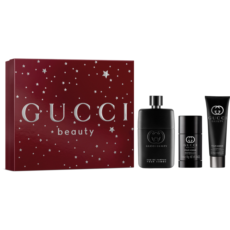 Set Gucci Guilty Pour Homme Eau De Parfum 90 Ml Para Hombre De 3 Piezas