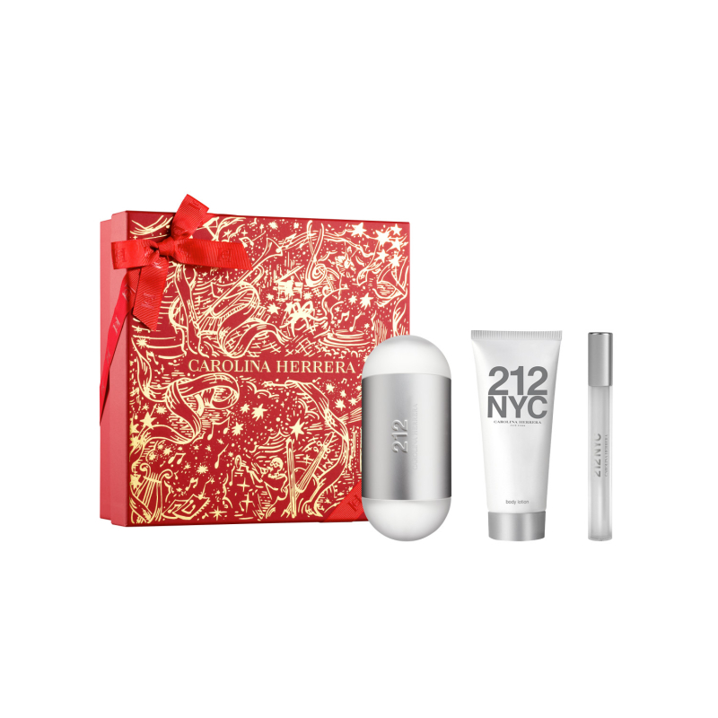 Set 212 Nyc Eau De Toilette 100 Ml + Mini 10 Ml + Body Lotion 100 Ml