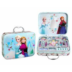 Set Metálico Maletín Cuadrado de Maquillaje Frozen