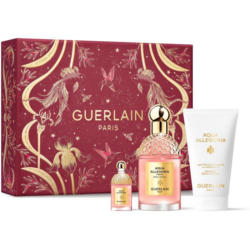 Set Aqua Allegoria Forte Rosa Rossa Eau De Parfum 75 Ml + Mini + Body Lotion
