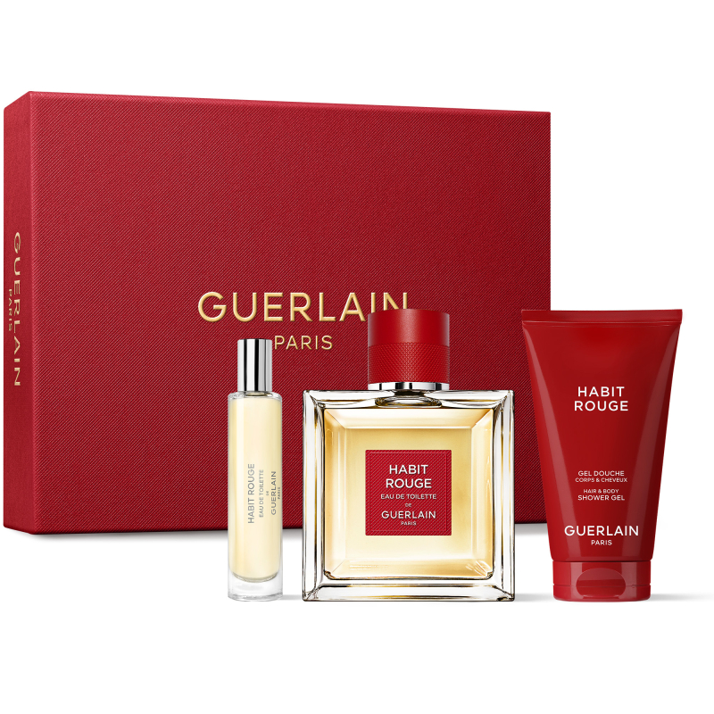 Set Habit Rouge Eau De Toilette 100 Ml + Travel Size + Shower Gel
