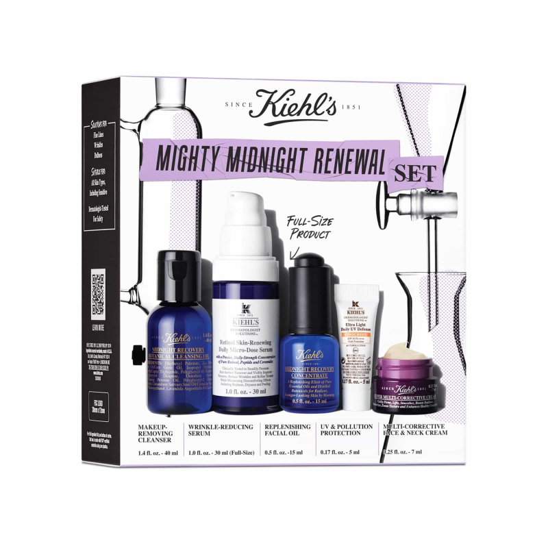 Set Mighty Midnight Renewal Limpieza Sérum Antiedad Y Protección Uv 40 Ml