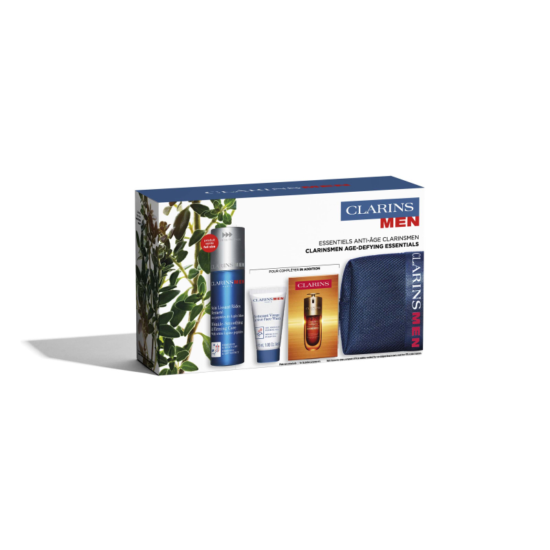 Cofre Clarins Men 50 Ml + Limpiador De Rostro 30 Ml + Double Serum Light 1 Ml