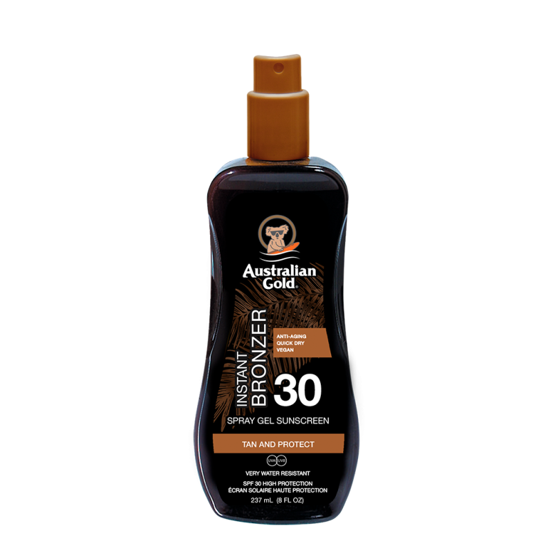 Instant Bronzer Spray Gel Sunscreen Tan And Protect Spf30 237 Ml