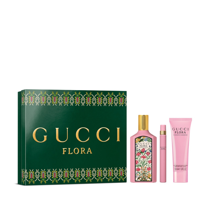 gucci flora gorgeous gardenia woda perfumowana 100 ml   zestaw  