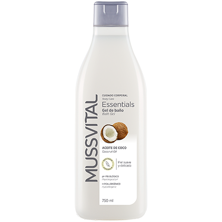 MUSSVITAL ESSENTIAL GEL BAÑO ACEITE DE COCO 750ML