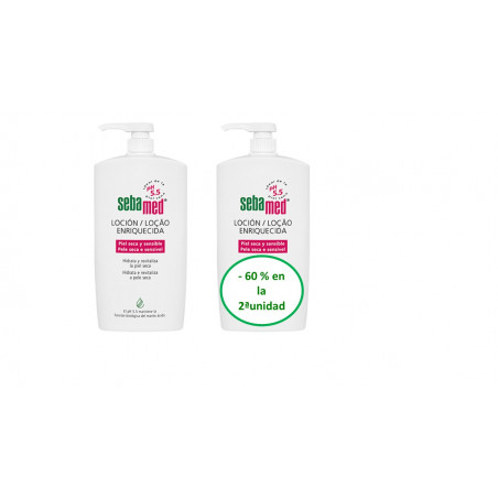 DUPLO SEBAMED LOCIÓN ENRIQUECIDA 750ML + 750ML - 60%